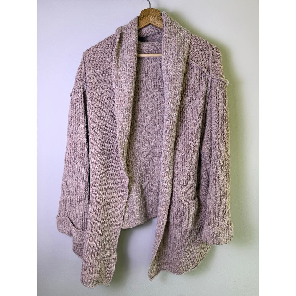 Free People Low Tide Cardigan Sweater Oversized Open Front XS/S - Picture 2 of 8